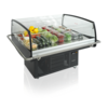 HorecaTraders Impulse Cooler | Black | Open Top | Glass sides | 125x120x97cm