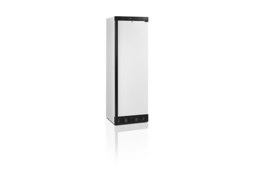  HorecaTraders Glacière de stockage | Blanc | Porte pleine réversible | avec serrure | 59,5 x 64 x 184 cm 