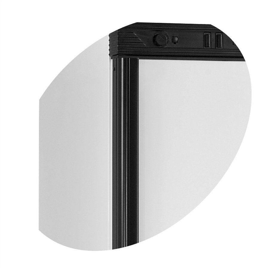 Glacière de stockage | Blanc | Porte pleine réversible | avec serrure | 59,5 x 64 x 184 cm