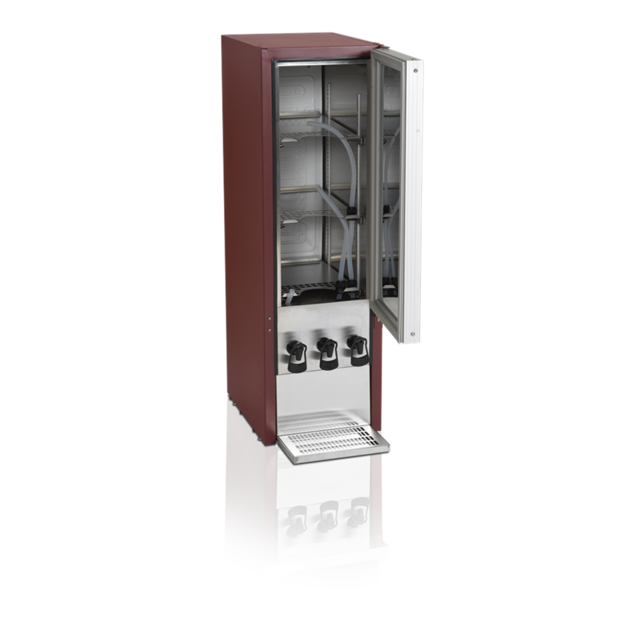 Wine dispenser | Burgundy | 3x10 Liter | 35x46x115cm