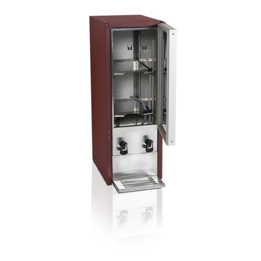 Red wine dispenser with 2 shelves | 39x60x112cm