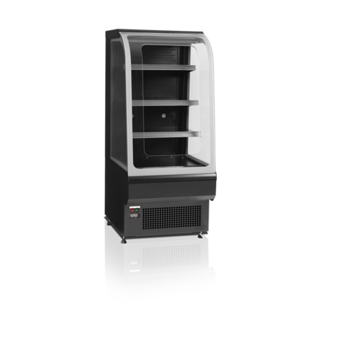  HorecaTraders Displaykühler | Glasrahmen | Schwarz | 60 x 74 x 140 cm 
