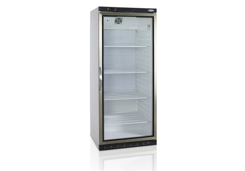  HorecaTraders Display Cooler | White | Glass door | LED lighting | 78x75x190cm 