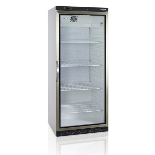  HorecaTraders Refroidisseur d'affichage | Blanc | Porte vitrée | Éclairage LED | 78x75x190cm 