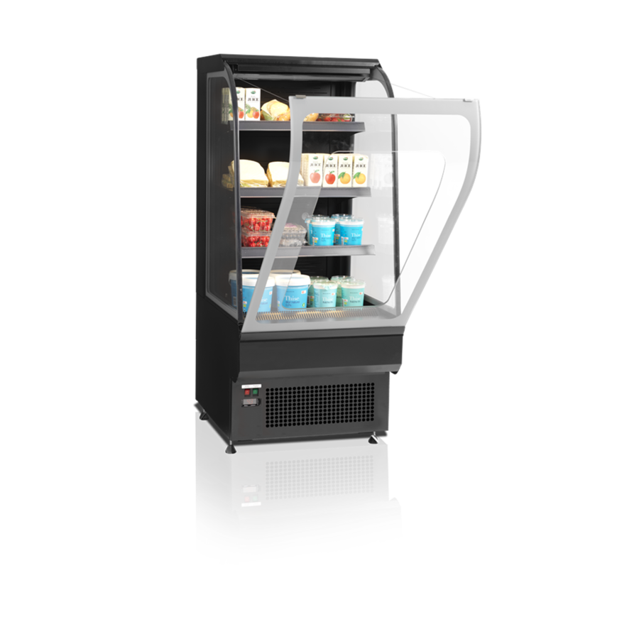 Display cooler | Glass Frame | Black | 60 x 74 x 140 cm