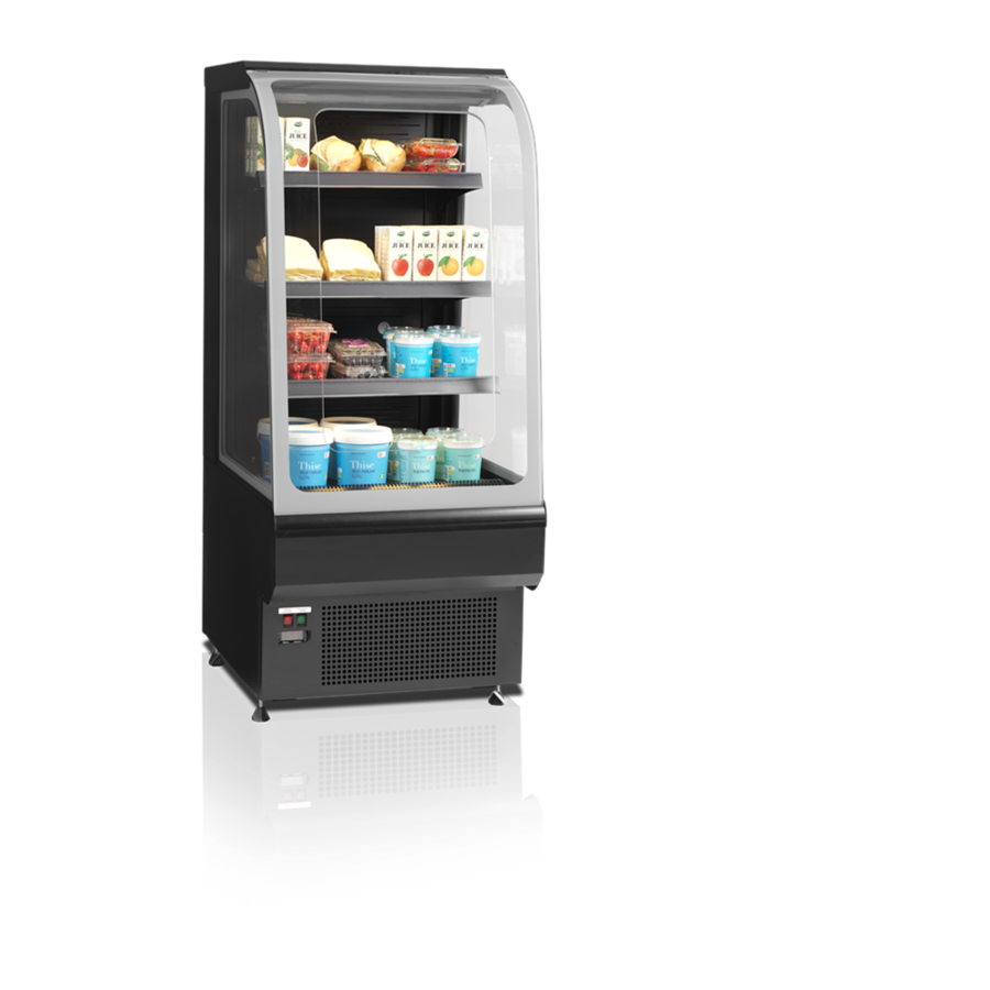 Display cooler | Glass Frame | Black | 60 x 74 x 140 cm