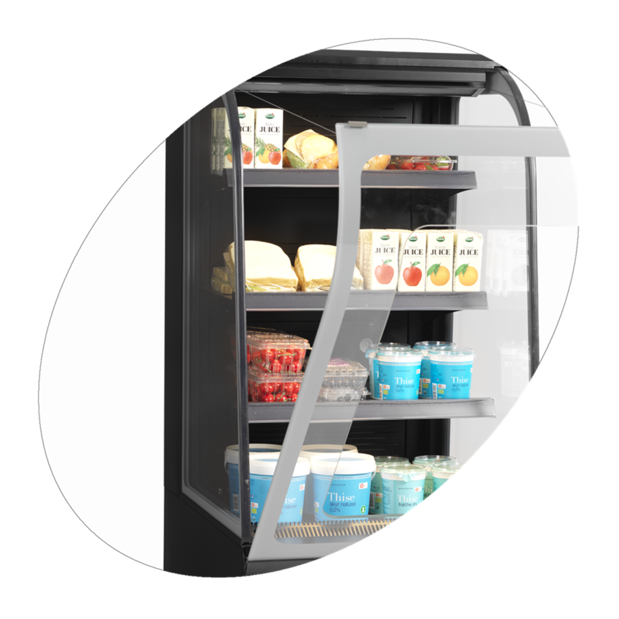 Display cooler | Glass Frame | Black | 60 x 74 x 140 cm