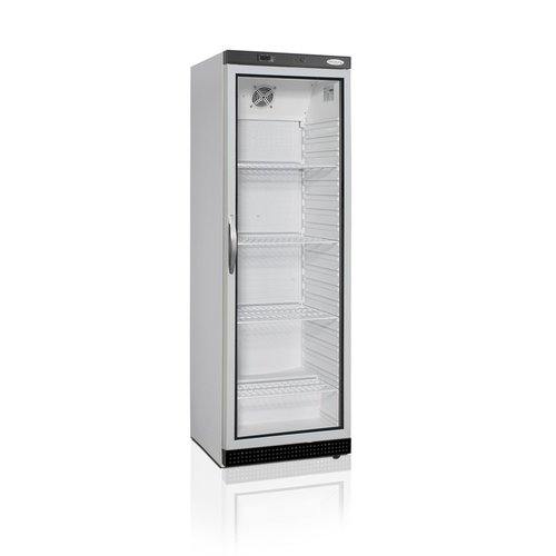  HorecaTraders Display Cooler | White | Glass door | Adjustable shelves | 60x60x185cm 