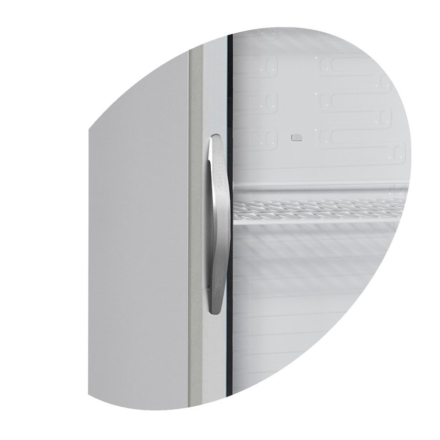 Displaykoeler | Wit | Glazen deur | Instelbare planken | 60x60x185cm