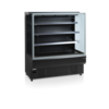 HorecaTraders Open Front Cooler | Black | 0 to 6 °C | 60 x 74 x 139.5 cm