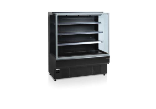  HorecaTraders Open Front Cooler | Black | 0 to 6 °C | 60 x 74 x 139.5 cm 