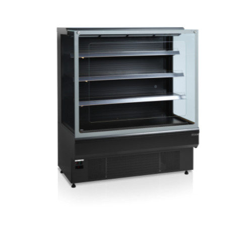  HorecaTraders Open Front Cooler | Black | 0 to 6 °C | 90 x 74 x 139.5 cm 