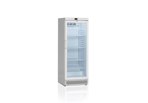  HorecaTraders Medical Cooler | White | Fan cooling | Glass door | 60x64x164cm 
