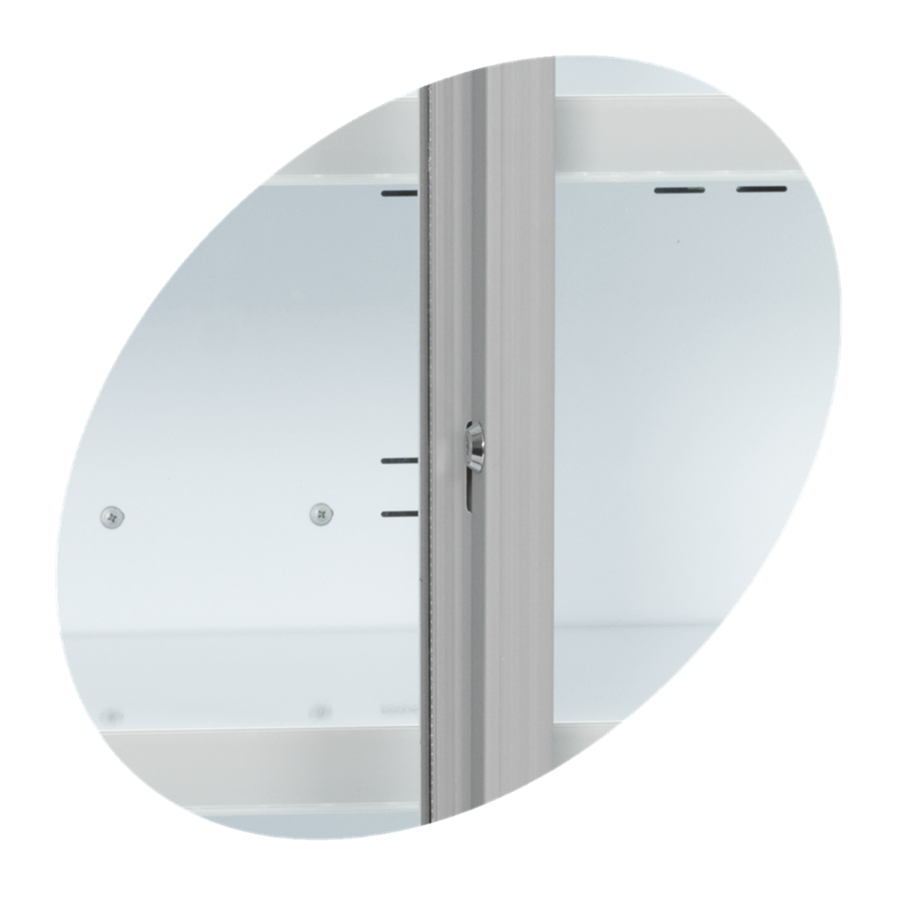 Multideck-Kühlschrank | Weiß | Schiebetüren und Schloss | 0 bis 8 °C | 1335 x 737 x 1987 mm