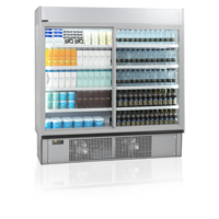 Réfrigérateur à étages | Blanc | Portes coulissantes et serrure | 0 à 8 °C | 1885 x 737 x 1987 mm