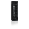 HorecaTraders Display cooler | Black | Glass door | LED lighting | 60x60x199cm