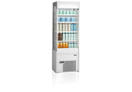  HorecaTraders Open Front Cooler | White | 2 to 8 °C | 67 x 58 x 200.5 cm 