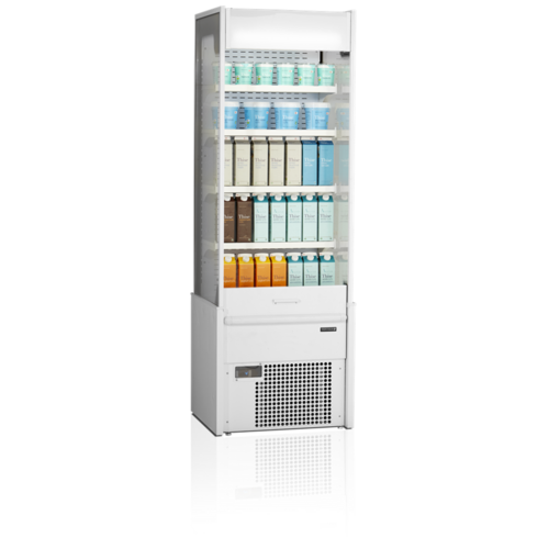  HorecaTraders Open Front Cooler | White | 2 to 8 °C | 67 x 58 x 200.5 cm 
