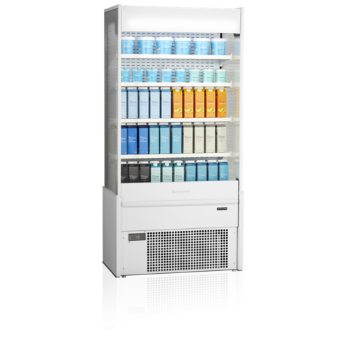  HorecaTraders Open Front Cooler | White | 2 to 8 °C | 97 x 58 x 200.5 cm 