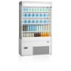 HorecaTraders Open Front Cooler | White | 2 to 8 °C | 117x58x200.5 cm