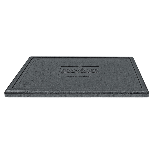  HorecaTraders Polypropylendeckel für Thermobox | Schwarz | 685 x 485 mm 