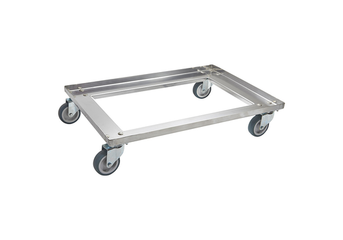  HorecaTraders Stainless Steel Base | Mobile | GN 1/1 Thermoboxes 
