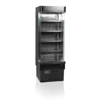 Open Front Cooler | Black | 2 to 8 °C | 685 x 737 x 1985 mm front cooler | 2 to 8 °C | 685 x 737 x 1985mm