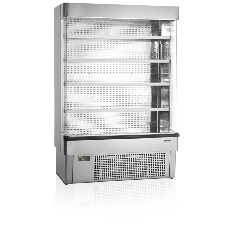 Kühler mit offener Vorderseite | Edelstahl | 2 bis 8 °C | 1335 x 737 x 1985 mm