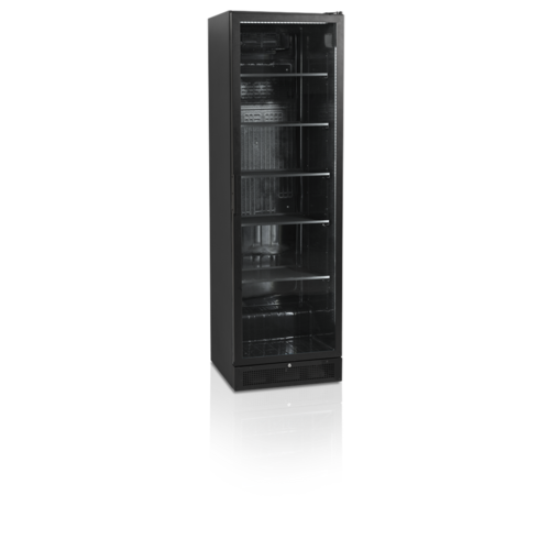  HorecaTraders Display cooler | Black | Glass door | 5 shelves | 60x60x199cm 
