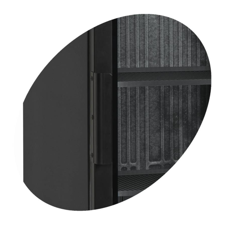 Display Cooler | Black | Glass door | 5 shelves | 60x60x199cm