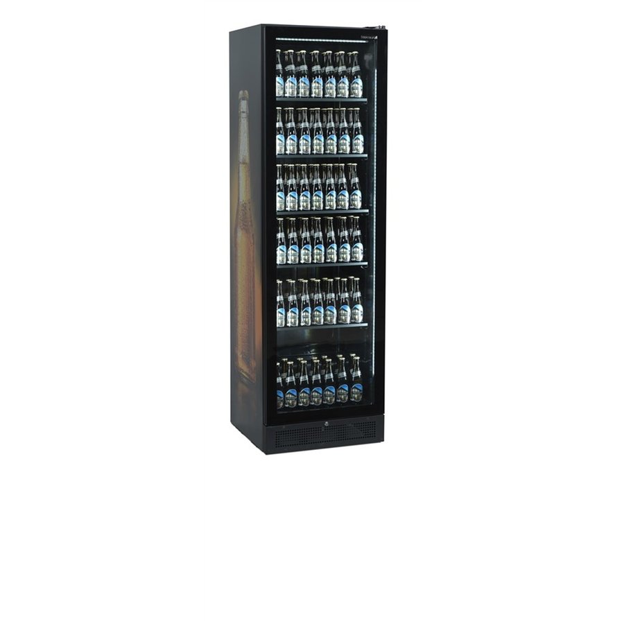 Display Cooler | Black | Glass door | 5 shelves | 60x60x199cm