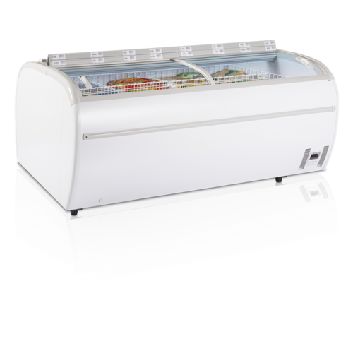  HorecaTraders Supermarket cooler/freezer | Static cooling | Glass sliding lids | 215 x 146.5 x 93cm 