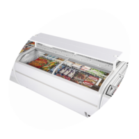Supermarket cooler/freezer | Static cooling | Glass sliding lids | 215 x 146.5 x 93cm