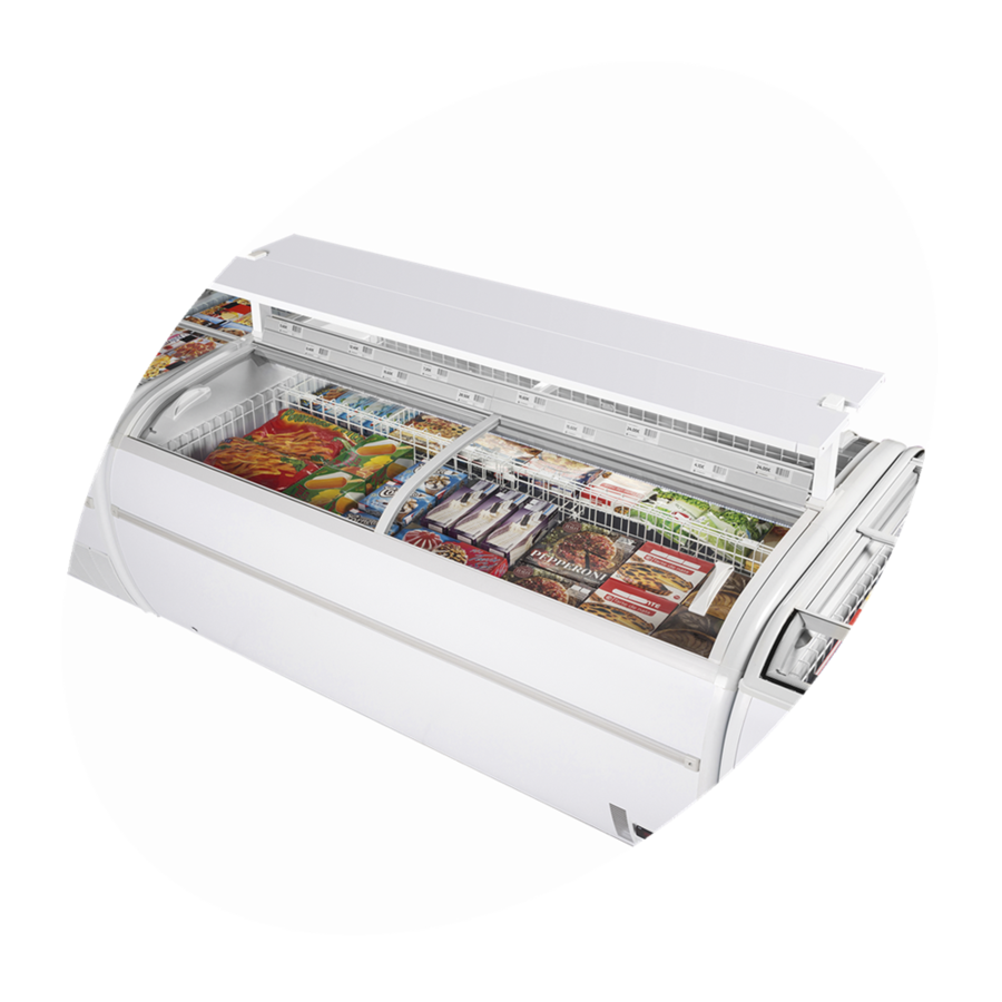 Supermarket cooler/freezer | Static cooling | Glass sliding lids | 215 x 146.5 x 93cm