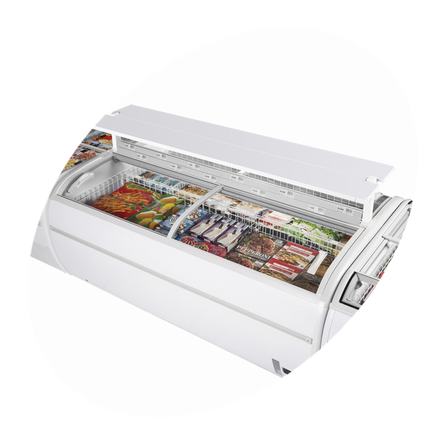 Supermarket cooler/freezer | Static cooling | Glass sliding lids | 215 x 146.5 x 93cm