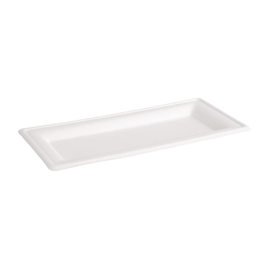 Bagasse Plates | Compostable | Rectangular | 258mm |(50 pieces)