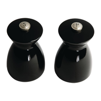 ensemble moulin à sel et à poivre en bois noir | 11,5 cm