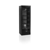 Refroidisseur de bouteilles | Noir | Porte battante en verre | 595 x 640 x 1840 mm
