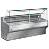 HorecaTraders Refrigerated display counter with straight window 90°, with reserve