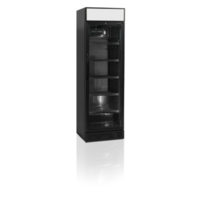 Refroidisseur de bouteilles | Noir | Porte battante en verre | 155L