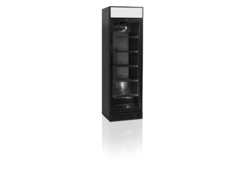  HorecaTraders Bottle Fridge | Black | Glass Hinged Door | 155L 