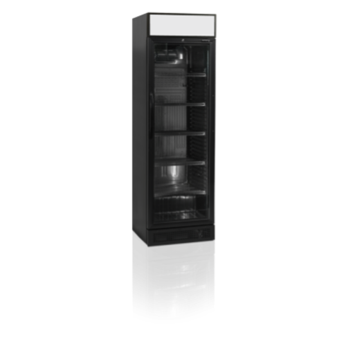  HorecaTraders Bottle Cooler | Black | Glass Hinged Door | 155L 