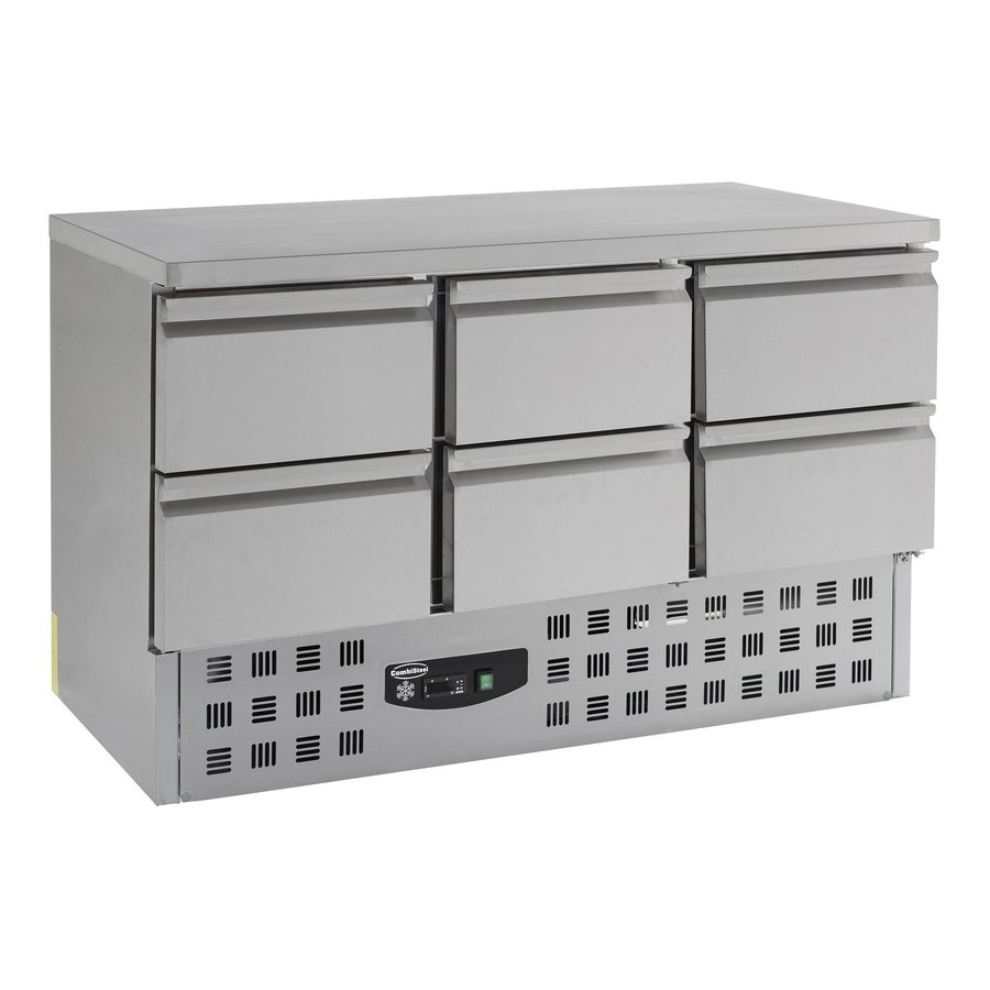 Refrigerated workbench | 6 drawers | 136.5x70x87.5cm