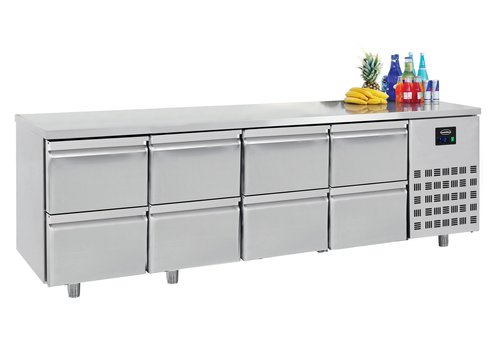  Combisteel Koelwerkbank | 8 Laden | Geforceerd | 233x700x850 cm 