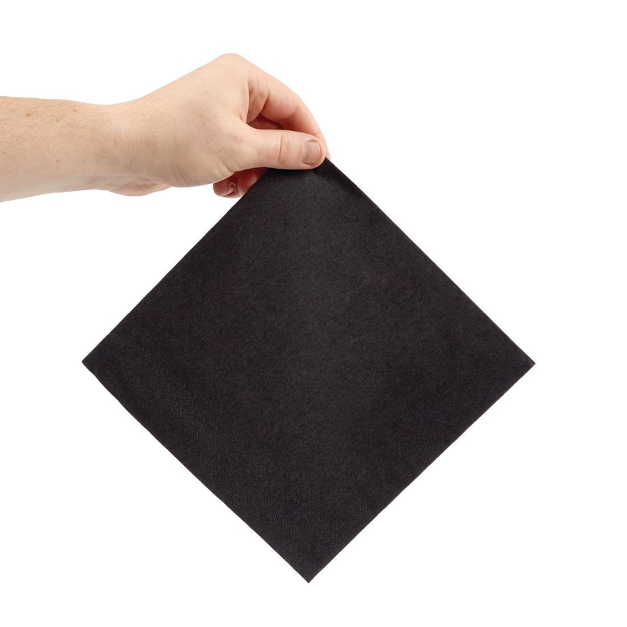 Dinner Napkins | 1/4 fold | Black | 400mm (2000 pieces)