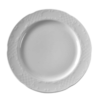 Assiette plate en porcelaine d'hôtel Blanche | (12 pièces)