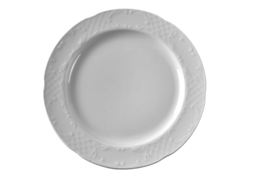  Hendi Assiette plate en porcelaine d'hôtel Blanche | (12 pièces) 