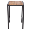 Bolero Square Steel and Acacia Wood Bar Table