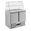 Ecofrost Saladette with Glass Display Case | Stainless Steel | 2 Doors