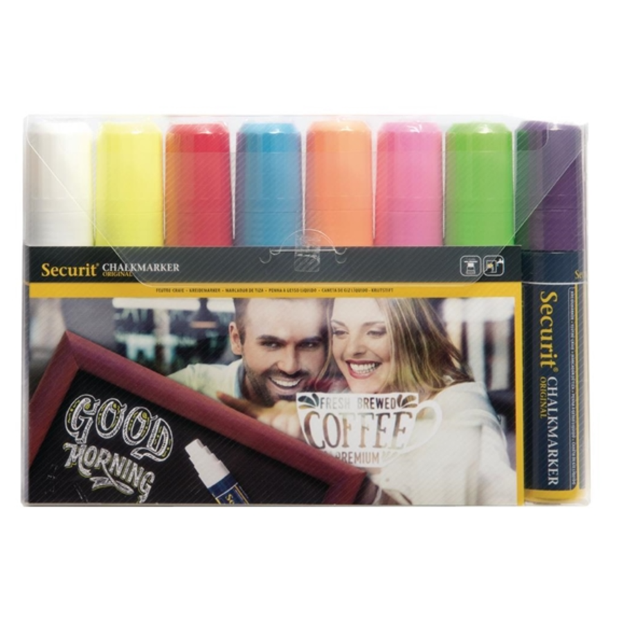 Erasable chalk markers 15mm | 8 pcs